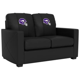 Silver Loveseat with Minnesota Vikings Helmet Logo