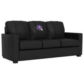 Silver Sofa with Minnesota Vikings Helmet Logo