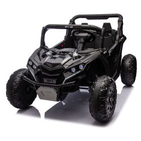 24V Two-Seater Kids Ride On UTV W/Parents Remote Control,Four-Wheel Suspension,Slow Start,Large wheel design,Anti-collision bar,Storage space,Mus