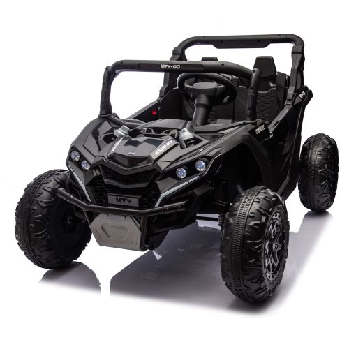 24V Two-Seater Kids Ride On UTV W/Parents Remote Control,Four-Wheel Suspension,Slow Start,Large wheel design,Anti-collision bar,Storage space,Mus