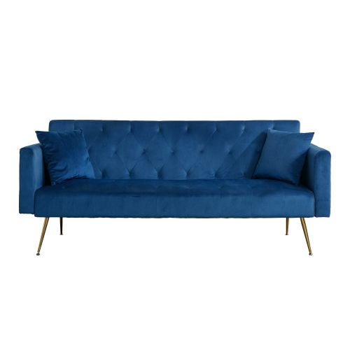 Modern Velvet  Sofa Bed Folding Futon For Lving Room