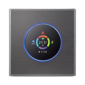 WiFi Smart Thermostat Temperature Controller Weekly Programmable Button Control Mobile APP Voice Control for Electric Floor Heating 16A (Option: Electric Floor Heating-Silver)