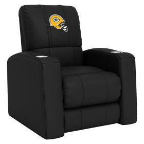 Relax Home Theater Recliner with Green Bay Packers Helmet Logo (Material: Commercial Grade Synthetic Leather)