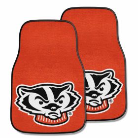 Wisconsin 2-pc Carpeted Car Mats 17"x27" (SKU: 5995)