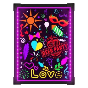 LED Message Sign Board- Erasable Writing Drawing Neon Sign with 8 Colorful Markers - Perfect for Children;  Back to School;  Home;  Office;  Rest (size: 1216)