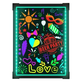 LED Message Sign Board- Erasable Writing Drawing Neon Sign with 8 Colorful Markers - Perfect for Children;  Back to School;  Home;  Office;  Rest (size: 2416)