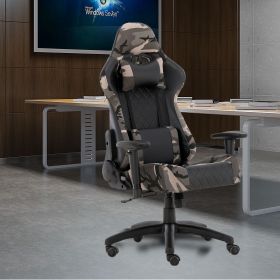 Gaming Chair Office Computer Seating Racing PU Ergonomic Chair Rolling Swivel Adjustable Massage Racer Recliner (Color: Camouflage-ags)