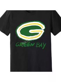 Green Bay Packers Corps T-Shirt 9372 Funny Men's Short Sleeve Graphic T-Shirt Series Black Couple Clothing 2025 (Color: Black, size: XXXL)